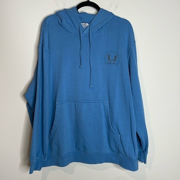 HUK | Men’s Blue Logo Pullover Hoodie Size XXL - Picture 1 of 6
